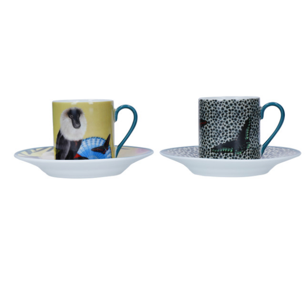 Picture of MIKASA X SARAH ARNETT ESPRESSO CUP & SAUCERS SET OF 2 85ML