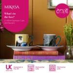 Picture of MIKASA X SARAH ARNETT ESPRESSO CUP & SAUCERS SET OF 2 85ML