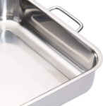 Picture of MASTERCLASS STAINLESS STEEL HEAVY DUTY ROASTING PAN 37CM X 27CM