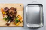 Picture of MASTERCLASS STAINLESS STEEL HEAVY DUTY ROASTING PAN 37CM X 27CM