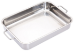 Picture of MASTERCLASS STAINLESS STEEL HEAVY DUTY ROASTING PAN 37CM X 27CM