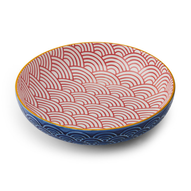 Picture of MIKASA BLUE ARCHED PATTERN STONEWARE BOWL 21CM