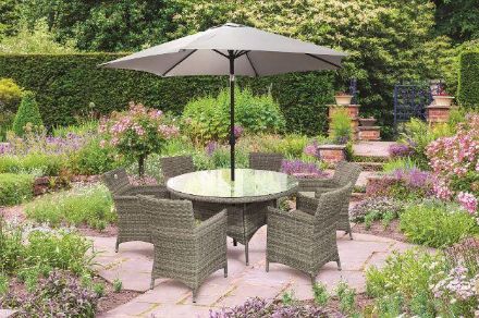 Picture of CAPRI 1.4M  ROUND RATTAN 6 SEATER SET