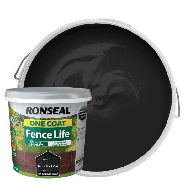 Picture of RONSEAL ONE COAT FENCE LIFE TUDOR BLACK OAK 5L