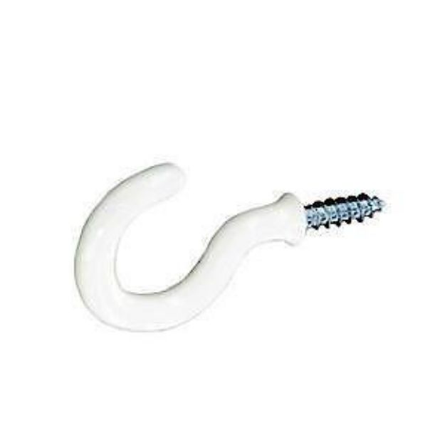 Picture of SECURIT WHITE SHOULDERED CUP HOOKS 32MM