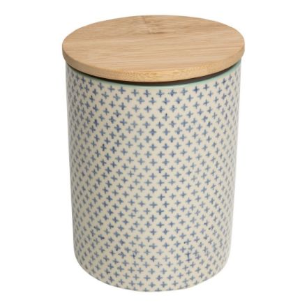 Picture of storage jar ceramic blue stars