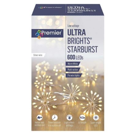 Picture of ULTRA BRIGHTS STARBURST 600 LED WARM WHITE 14.5M LIT LENGTH