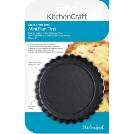 Picture of KITCHEN CRAFT NON-STICK MINI FLAN SET OF 4