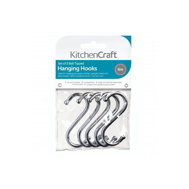 Picture of HANGING S HOOKS 8CM PACK OF 5