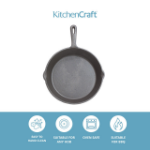 Picture of KITCHEN CRAFT DELUXE CAST IRON GRILL PAN 24CM