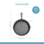 Picture of KITCHEN CRAFT DELUXE CAST IRON GRILL PAN 24CM