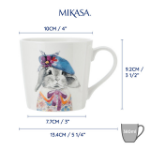 Picture of MIKASA TIPPERLEYHILL RABBIT PRINT PORCELAIN MUG 380ML