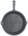 Picture of KITCHEN CRAFT DELUXE CAST IRON ROUND RIBBED GRILL PAN 24CM