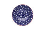 Picture of KITCHEN CRAFT BLUE FLORAL GEOMETRIC PRINT CERAMIC BOWL 16CM